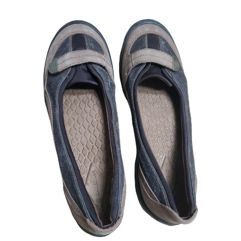 Lands End Women's 8 B Tan Suede Leather Brown Ballet Flats Shoes - Picture 1 of 6